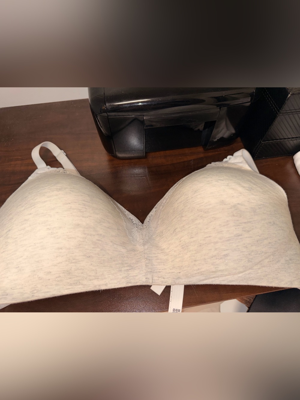 PINK T-Shirt Bra with Lace Trim